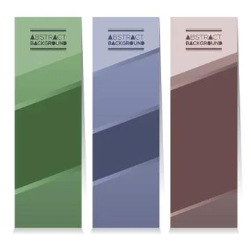 Modern Design Set Of Different Three Stripes Graphic Vertical Banners Stock Illustration