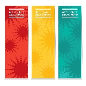 Modern Design Set Of Three Abstract Colorful Vertical Banners Vector Illustra Stock Illustration