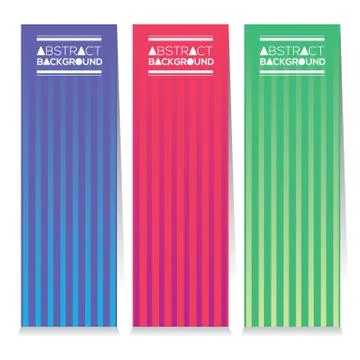 Modern Design Set Of Three Abstract Colorful Vertical Banners Vector Illustra Stock Illustration