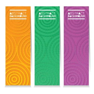Modern Design Set Of Three Abstract Colorful Vertical Banners Vector Illustra Stock Illustration