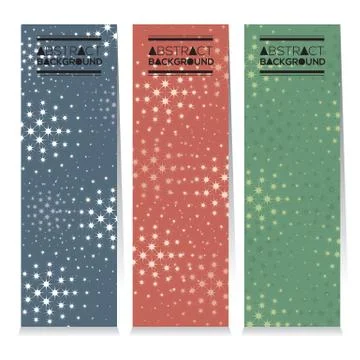 Modern Design Set Of Three Abstract Vertical Banners Vector Illustration Stock Illustration