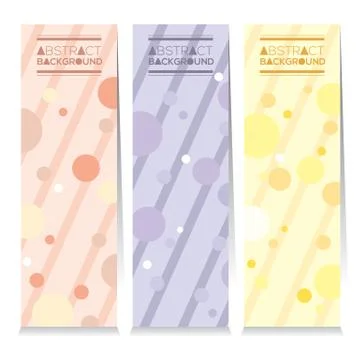 Modern Design Set Of Three Abstract Colorful Vertical Banners Vector Illustra Stock Illustration