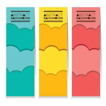 Modern Design Set Of Three Abstract Colorful Vertical Banners Vector Illustra Stock Illustration