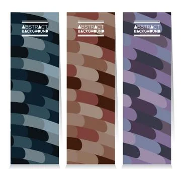 Modern Design Set Of Three Abstract Colorful Vertical Banners Vector Illustra Stock Illustration