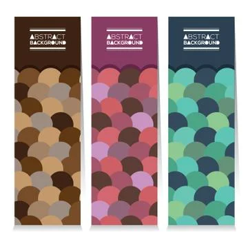 Modern Design Set Of Three Abstract Colorful Vertical Banners Vector Illustra Stock Illustration