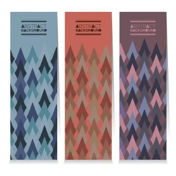 Modern Design Set Of Three Abstract Colorful Vertical Banners Vector Illustra Stock Illustration