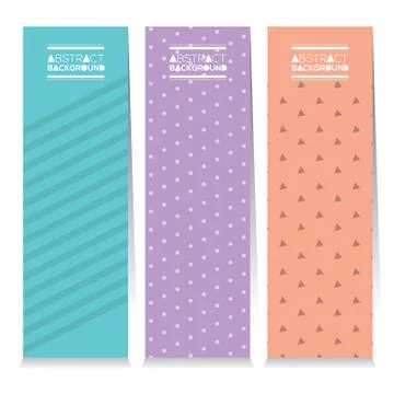 Modern Design Set Of Three Clean Graphic Vertical Banners Vector Illustration イラスト素材