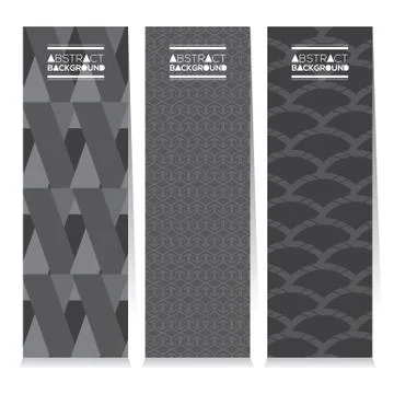 Modern Design Set Of Three Graphic Vertical Banners Vector Illustration Stock-Illustration