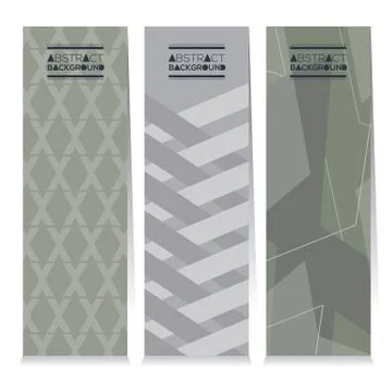Modern Design Set Of Three Graphic Vertical Banners Vector Illustration Stock-Illustration