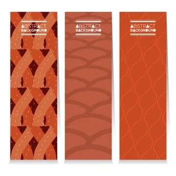 Modern Design Set Of Three Graphic Vertical Banners Vector Illustration Stock Illustration
