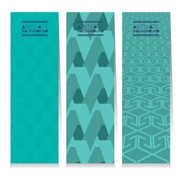 Modern Design Set Of Three Graphic Vertical Banners Vector Illustration Stock Illustration