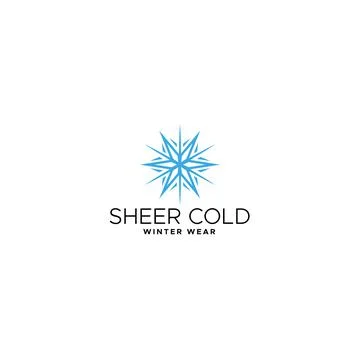 Modern design SHEER COLD WINTER WEAR logo design Stock Illustration