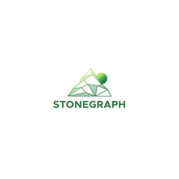 Modern design STONEGRAPH strong object logo design Stock Illustration