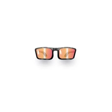 Modern design sunglasses with orange gradient rectangular shaped lenses イラスト素材