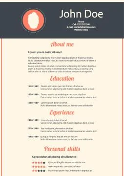 Modern design template of CV Stock Illustration