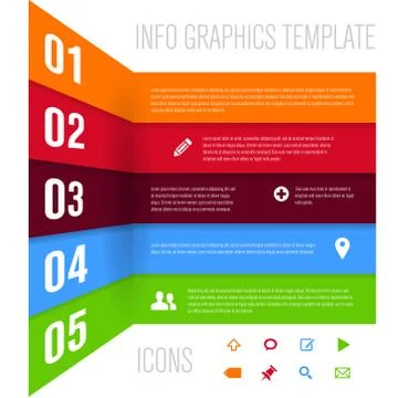 Modern design template for info graphics Stock Illustration