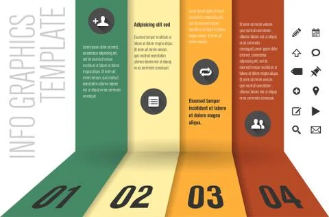 Modern design template for info graphics Stock Illustration