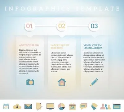 Modern design template for info graphics Stock Illustration