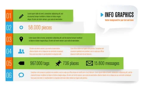 Modern design template for info graphics Stock Illustration
