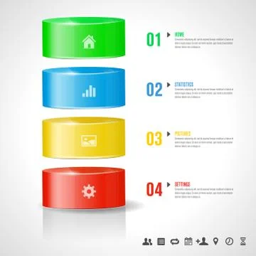 Modern design template for info graphics - place for your text and icons Stock Illustration