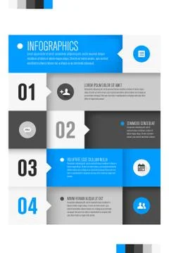 Modern design template for infographics Stock Illustration