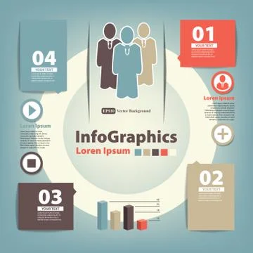 Modern Design template for infographics Stock Illustration