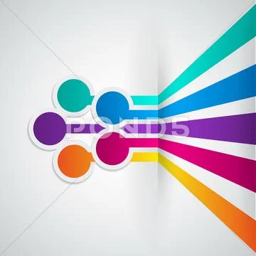 Modern design template with numbered banners, business infographics vector il Stock Illustration