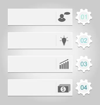 Modern design templates, can be used for infographics, numbered banners Stock Illustration