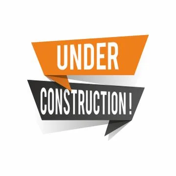 Modern design under construction text on speech bubbles concept. Vector illus Stock Illustration