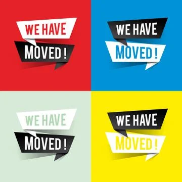 Modern design we have moved text on speech bubbles concept. Vector illustrati Stock Illustration