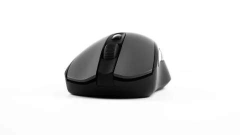 Modern design wireless mouse for computer on white background Stock Photos