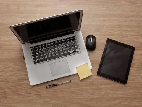 Modern desk Stock Photos