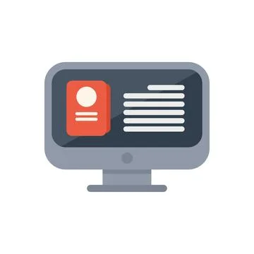 Modern desktop computer displaying digital book or document for online reading 스톡 일러스트