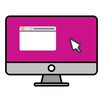 Modern desktop computer Modern desktop computer vector illustration Copyri... Stock Photos