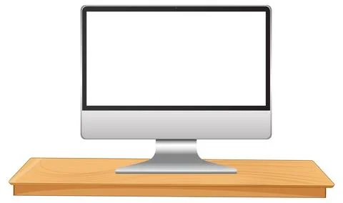 Modern Desktop Computer Setup Stock Illustration