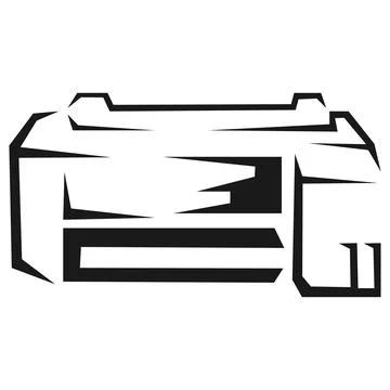 Modern Desktop Office Inkjet Printer Stock Illustration