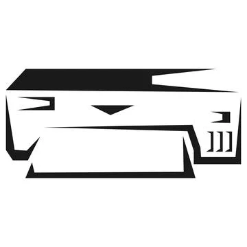 Modern Desktop Office Inkjet Printer Illustrazione stock