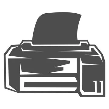 Modern Desktop Office Inkjet Printer Stock Illustration