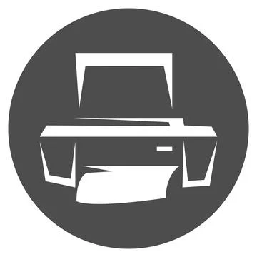 Modern Desktop Office Inkjet Printer Иллюстрация
