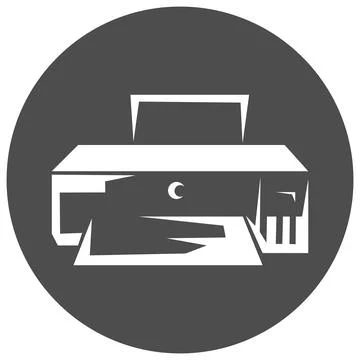 Modern Desktop Office Inkjet Printer 스톡 일러스트