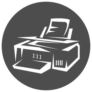 Modern Desktop Office Inkjet Printer Illustrazione stock