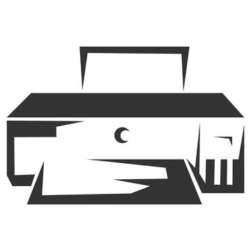 Modern Desktop Office Inkjet Printer Stock Illustration