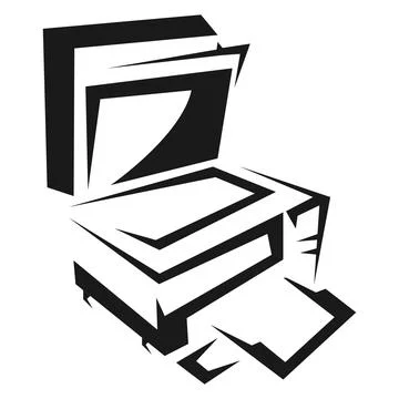 Modern Desktop Office Inkjet Printer Illustrazione stock