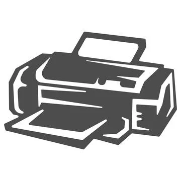 Modern Desktop Office Inkjet Printer Stock Illustration