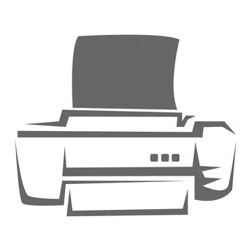 Modern Desktop Office Inkjet Printer イラスト素材