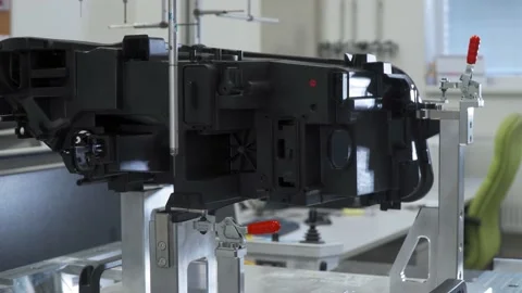 Modern device for accurate 3D measurement of the product and casting. Production Stock Footage 130182878