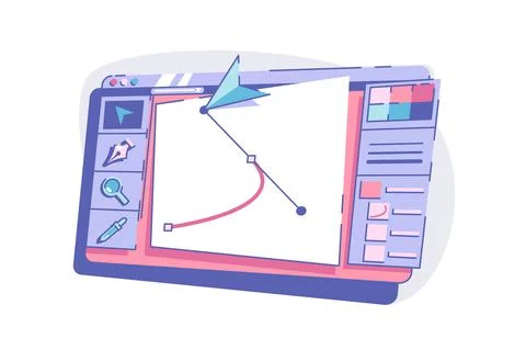 Modern device with graphic Stock Illustration