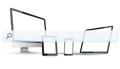 Modern devices with empty web bar Stock Illustration
