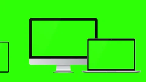 Modern Devices Mockups Green Screen Animation Presentation Stock-Footage 302941267