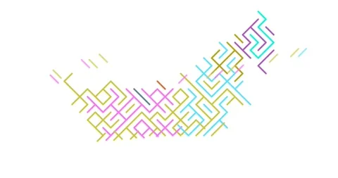 Modern Diagonal Particle Pattern Creates United Arab Emirates Map Stock Footage 323387393